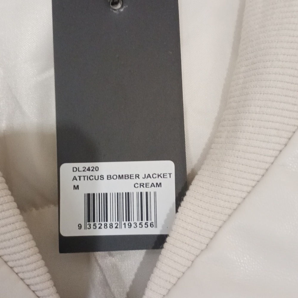By Dyln Atticus Oversized Puffer Coat Faux Leather Bomber Jacket, Size M - Picture 11 of 15
